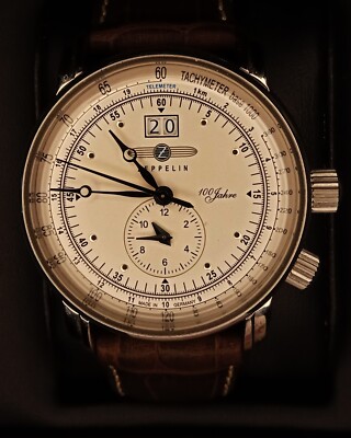 Zeppelin 7640-1, 100 Jahre Zeppelin, Dual Time Fliegeruhr, Swiss-Quarz, neu