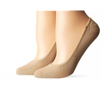  PEDS1-10919 Peds Ultra Low Cut Liner Socks 2 Pair, Nude, Women's 10-12 Shoe