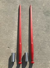 Pair of SHW 43" Hay Bale Spears with Sleeves New never used Heat treated Conus 2