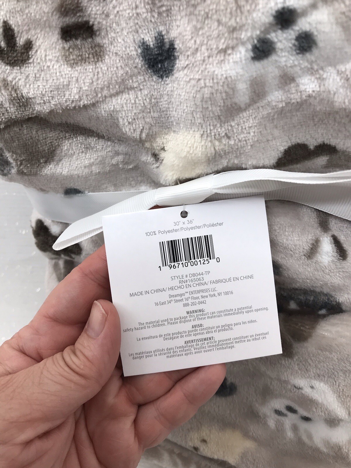 Dreamgro Boys Dinosaur Baby Blanket Security Lovey Plush Brown Gray Dream Gro