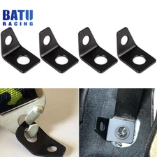 4PCS 4 Point Seat Belt L-Bracket Mounting 90 Degree Angle Brackets Kit Seat Belt