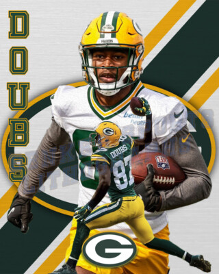 Green Bay Packers Lithograph print of Romeo Doubs 2022 11 x 17