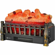 1500W Electric Fireplace Insert Logs Heater Quartz Realistic Flame w/ Remote