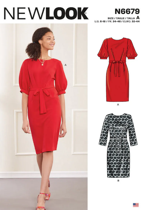 New Look Pattern 6679 Womens Fitted Knee Length Dress W Tie 6 8 10 12 14 16 18 | eBay New Look Pattern 6679 Womens Fitted Knee Length Dress W Tie 6 8 10 12 14 16 18 | eBay