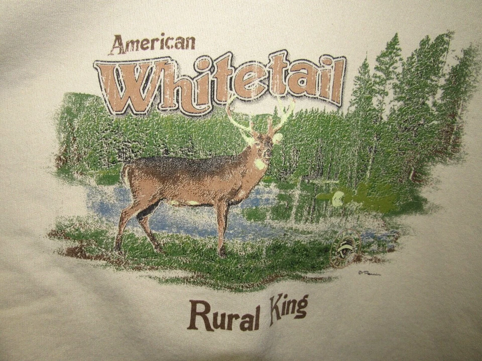 Vintage Gildan Rural King American Whitetail Deer Sweatshirt Large #3344 - Image 2 of 4