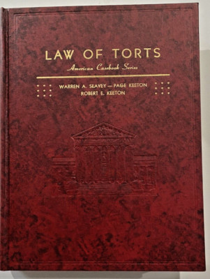 Law of Torts American Casebook Series 1957 Cases Materials Seavey P.& R. Keeton