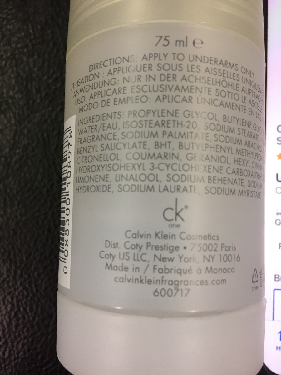 CK ONE BY CALVIN KLEIN 2.6 Oz Deodorant Stick For Men Women Brand