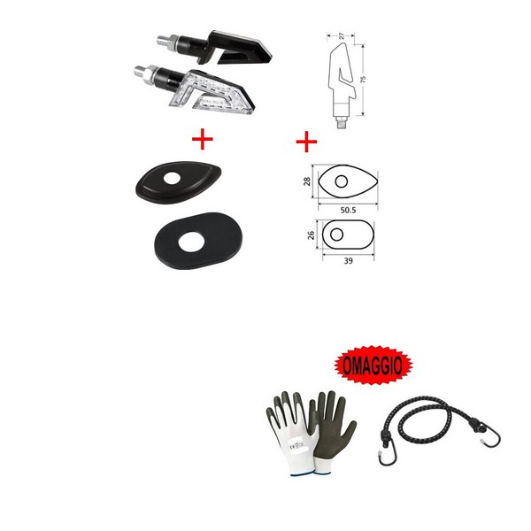 FüR Honda Deauville 700 2 Blinker Led- + 4 BlutpläTtchen Motorrad Set Lampa-image