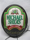 Michael Sheas Irish Amber Pub Style Lager Beer Light Up Bar Sign Vtg Old Adv
