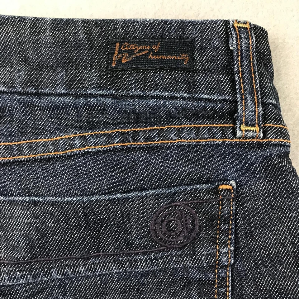 Bermudas Citizens Of Humanity para mujer 27 azul frente plano Foto 4 de 4