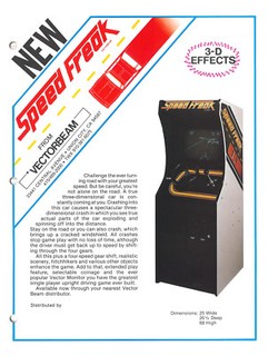 Speed Freak Vectorbeam Cinematronics Video Arcade Flyer / Brochure / Ad -