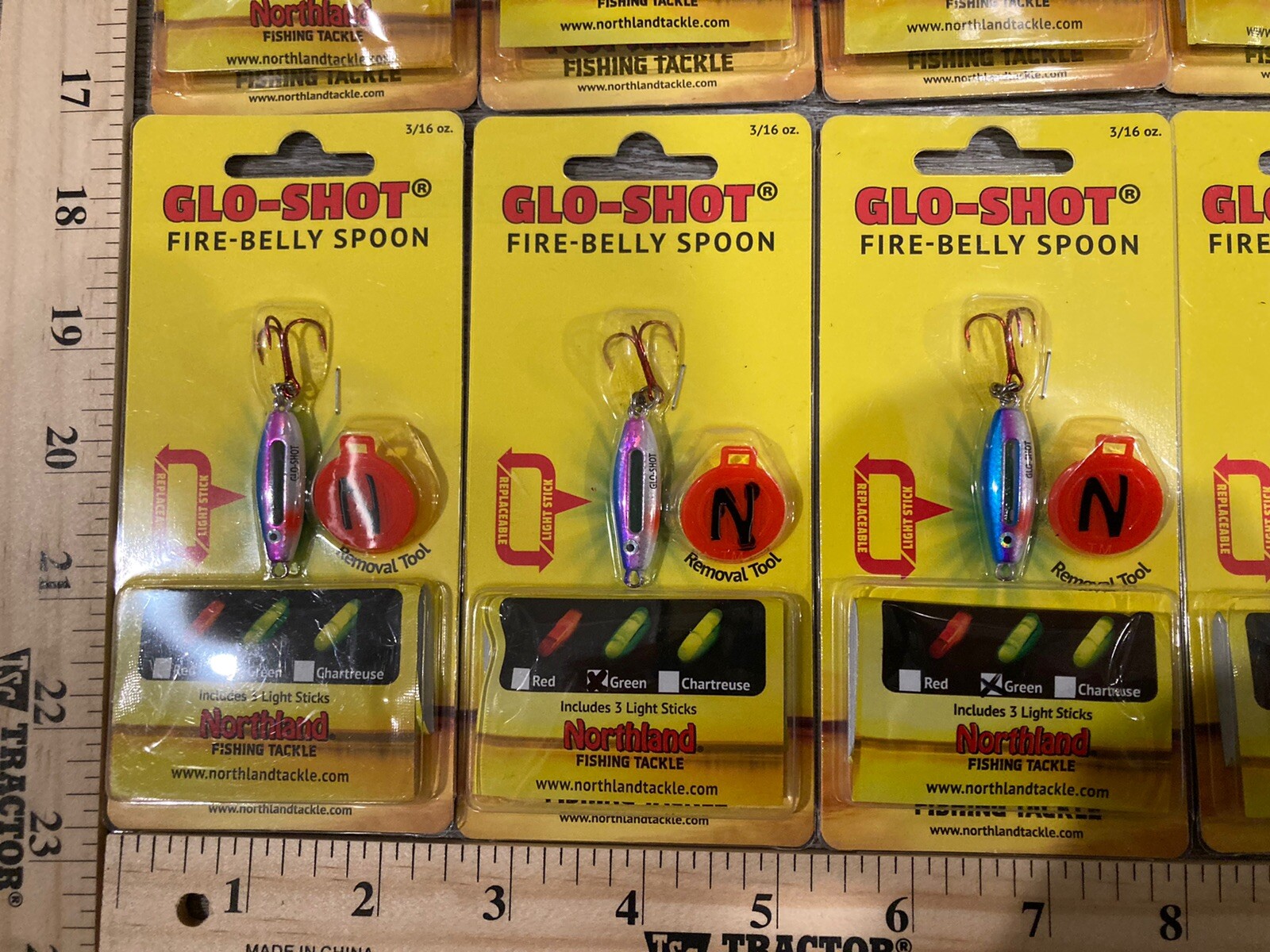 Lot of 36 Northland Glo-Shot Fire-Belly Spoons - All 3/16 Oz Size - Mixed Colors - Image 11