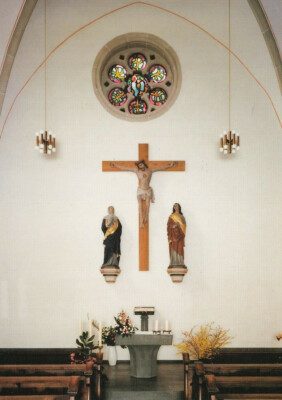 Alte Postkarte - Delbrück - Kreuzaltar St. Joh. Bapt.