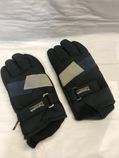 Thinsulate Men's Gloves Winter Size Large Mens Black Grey Nylon Suede