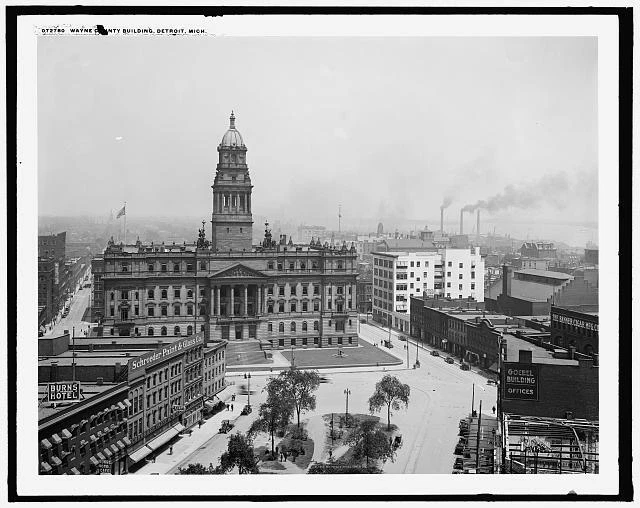Wayne County Building,government facilities,plazas,Detroit,Michigan,MI,1902