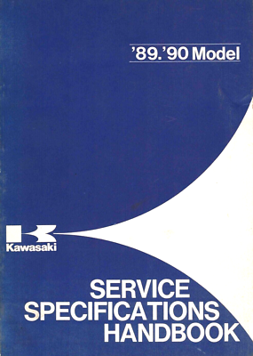 Genuine Kawasaki Dealer/Owner's Service/Repair Specifications