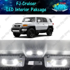 White Interior LED Lights + Side Mirror Lights for 2007 - 2014 Toyota FJ Cruiser