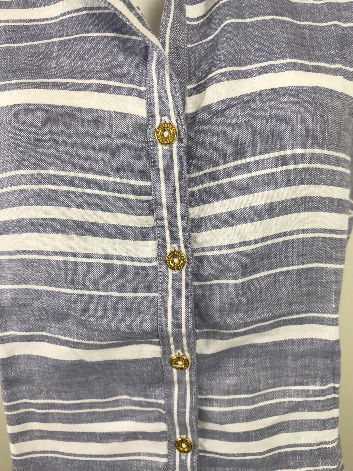 ELLEN TRACY Gray White Button Down Sleeveless Blo… - image 8