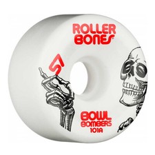 RollerBones Bowl Bombers 62mm 101a 8-Pack in White  NEW 