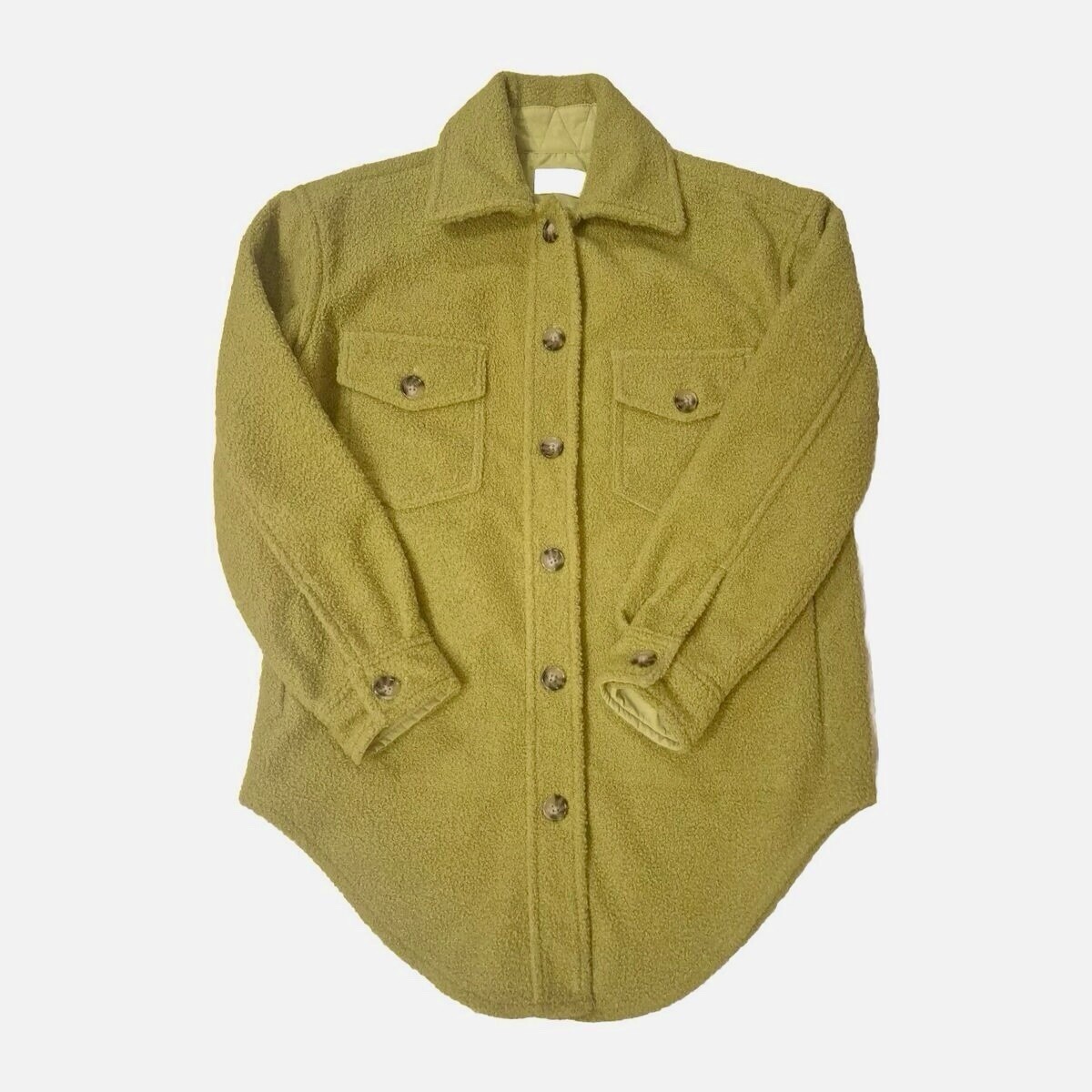 FILA JACKSON ROWE Panamint Boucle maglia camicia giacca in ocra taglia media