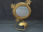 vintage bronze frame mirror rare