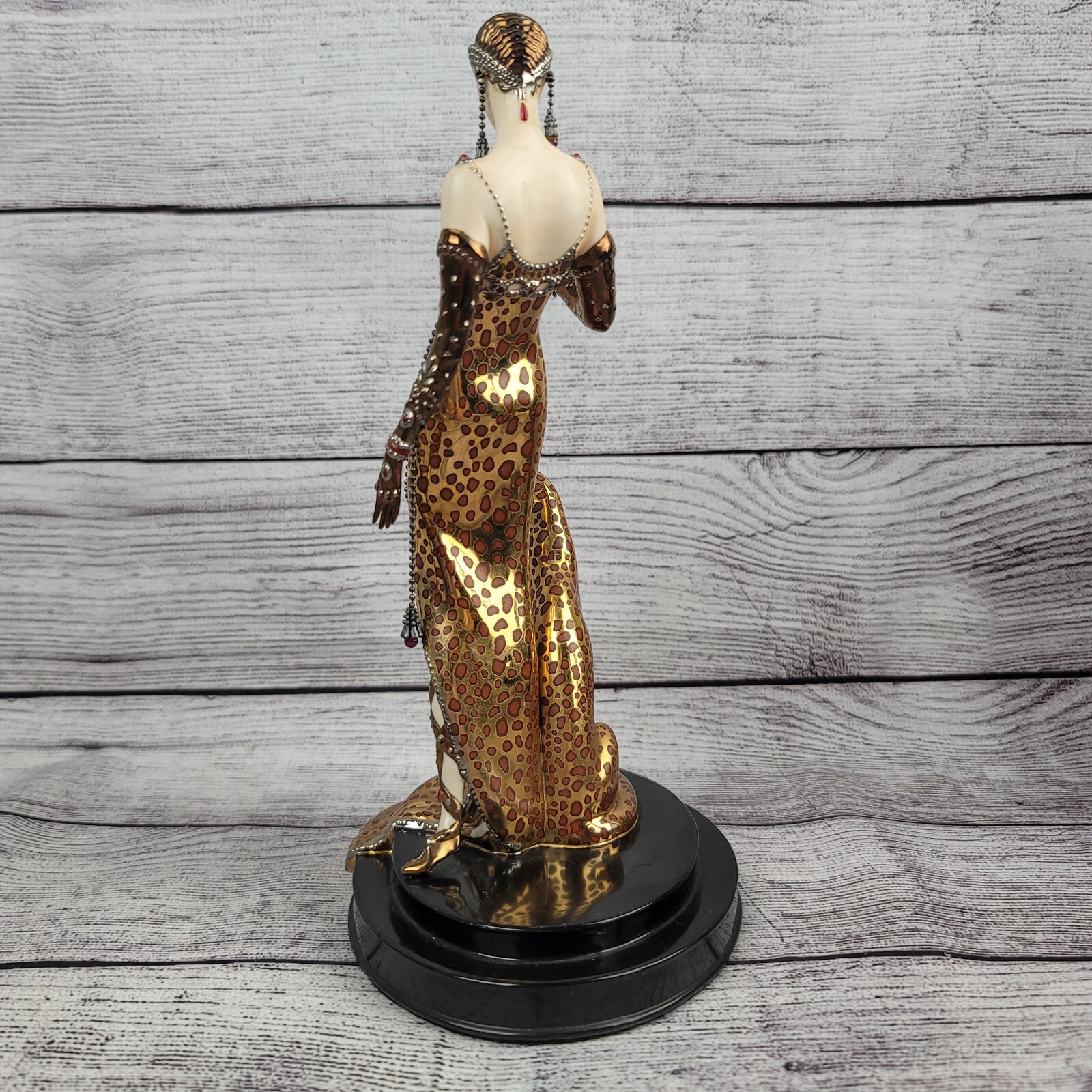 House Of Erte Franklin Mint OCELOT Lady & Leopard Limited Edition Mint