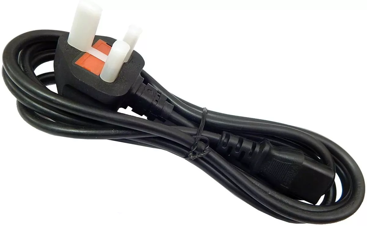 Well Shin WS-012A-1 UK 5ft 3Pin AC Plug Power Cord 6A 10A 250V for Xbox One / PC