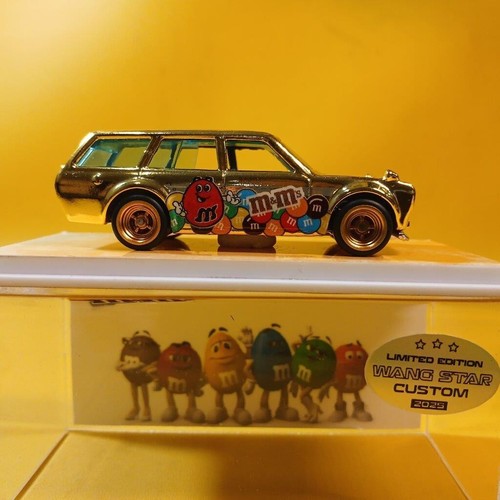 Hot Wheels DATSUN 510 WAGON Gold CHROME M&M Candy (WANGSTAR CUSTOM) REAL RIDERS - Picture 10 of 15