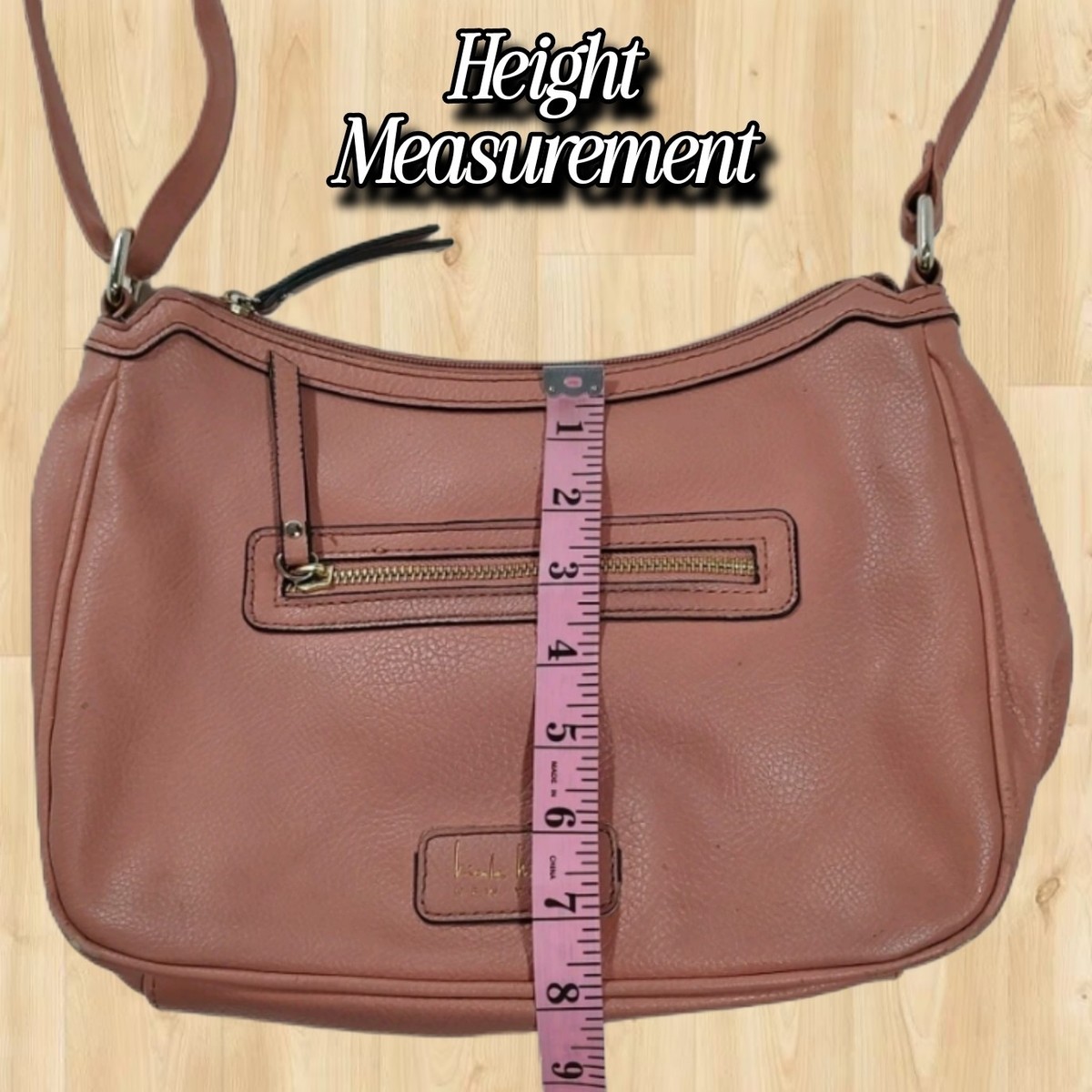 Nicole Miller Bolso Bandolera Pequeña Diseño de Guijarros Rosa