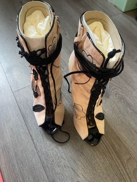 Women Giuseppe Zanotti Ankle Boots Pink Suede 37