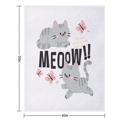 40 x 50 INCHES Illustrations Graphics Front Print Flannel Throw Blanket 6364-48