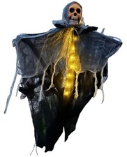 31" Halloween Hanging Grim Reaper With LED Lights Flying Skeleton Ghost.LOWEST 