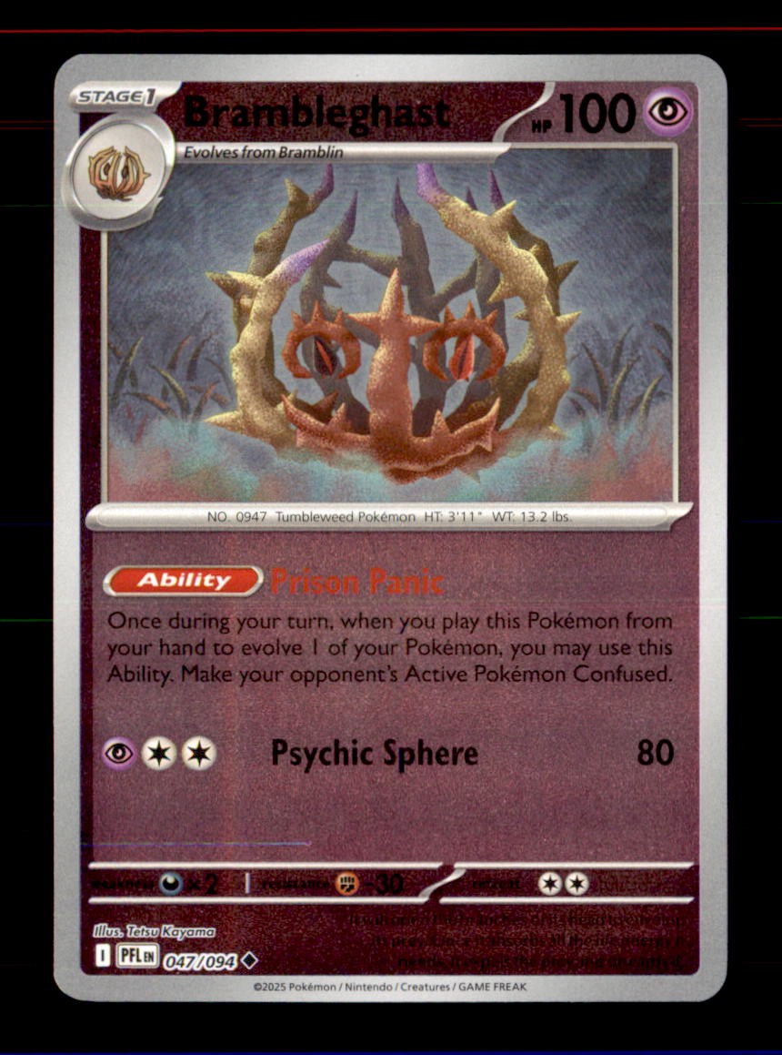 Brambleghast 047/094 Uncommon Phantasmal Flames Pokemon Reverse Holo Near Mint