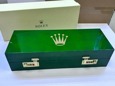 5 Slot Green Wooden Luxury Watch Storage Box new