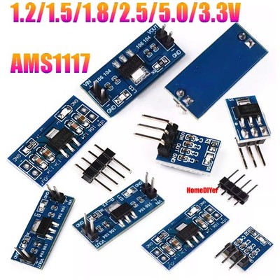 AMS1117 Power Supply/Step-Down Module 1.2/1.5/1.8/2.5/5.0/3.3V Regulator Module