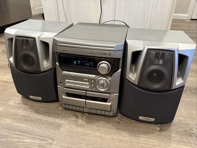 Aiwa CX-NA115 Digital Audio System Super T-Bass CD Stereo TESTED With Remote