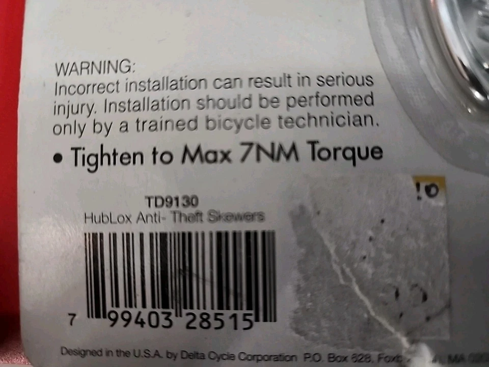 Delta HubLox: Anti-Theft Locking Skewers New TD9130 - Image 2 of 3