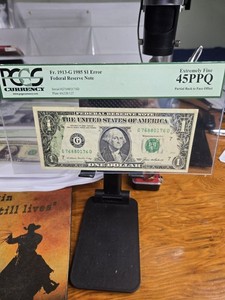 1985 FR#1913-Partial Back to Face Offs ERROR.PCGS 45 PPQ $1.00  Chicago