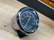 Vintage Sun Blueline Oil Pressure Gauge With Cup Gasser Muscle Car Day 2
