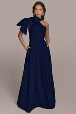 Donna Karan New York Bow One-Shoulder Gown- Size 10 ( LK# 1167A )