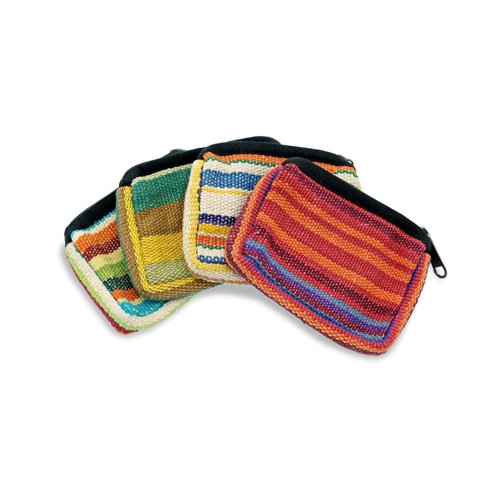 Zipped Textile Sacred Pouch Purse 12 x 9cm - Assorted Colours