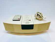 Bose Wave Radio AWR1-1W AM FM Tabletop Clock Radio White with Remote - Working
