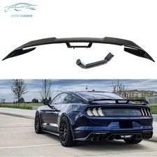 For Ford Mustang S550 Gt Style 2015-2020 Rear Trunk Spoiler Wing Glossy Black