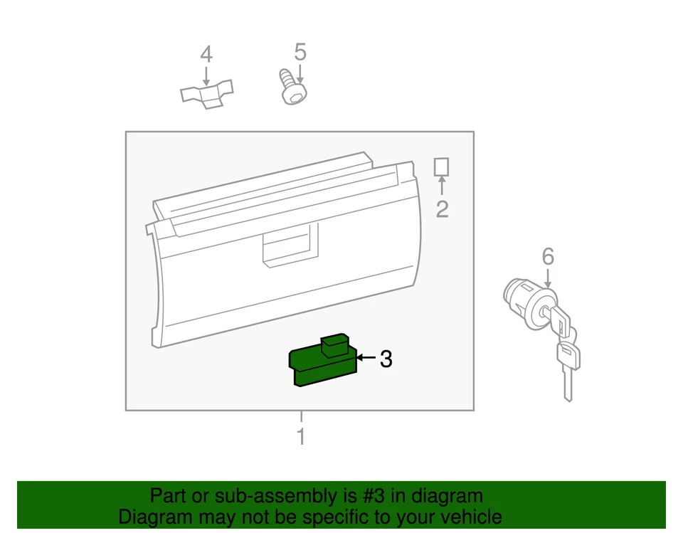 Cierre de guantera original Nissan 68630-1PA0A Foto 3 de 3