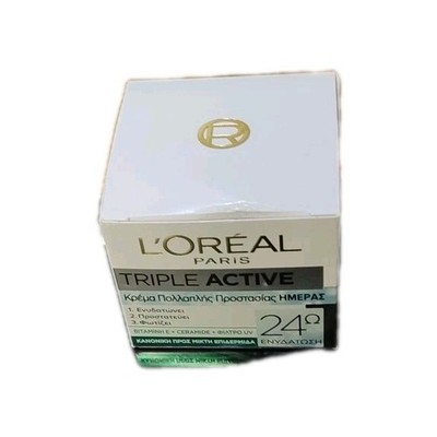 L Oreal Triple Active Multi-Protection Day Moisturizer 24Hr Hydration, 50ml