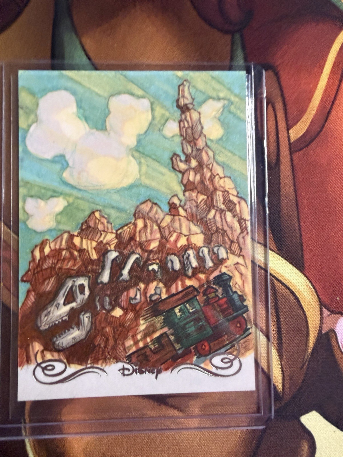 Topps Disneyland 70th Anniversary Aaron Roberts Big Thunder Mountain Sketch