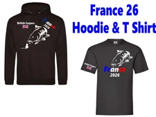 Carp Fishing Clothing - France 2026 - Hoodie & T shirt Combination -Black