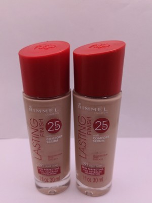 Rimmel Lasting Finish 25 HR w Comfort Serum 091 Light Ivory 1 oz. QTY:2