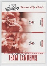 2004 Playoff Absolute Memorabilia Team Tandems Trent Green Priest Holmes 2w3