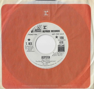 T. Rex   Jeepster / Rip Off Vinyl, 7'' 45 RPM Promo US 1971